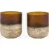 Virelle Frosted Tealight Holder - Brown, Glass (Pack of 2) by Perch & Parrow, image 3