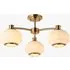 Visby 3-Light Semi Flush Ceiling Light - Brushed Aged Brass, Opal Ribbed Glass by Perch & Parrow, image 3