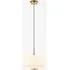 Visby Large Pendant Light - Brushed Aged Brass, Opal Ribbed Glass by Perch & Parrow, image 3