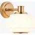 Visby Wall Light - Brushed Aged Brass, Opal Ribbed Glass by Perch & Parrow, image 3