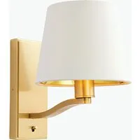 Wall Lamp with Natural Shade - Gold alternate view
