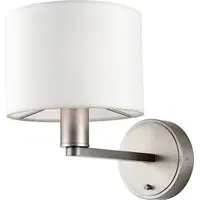 Wall Lamp with Silk Shade - Silver, Nickel alternate view
