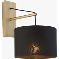 Wall Light with Black Shade - Brass alternate view