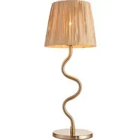 Wednesday Table - Brass, Raffia alternate view