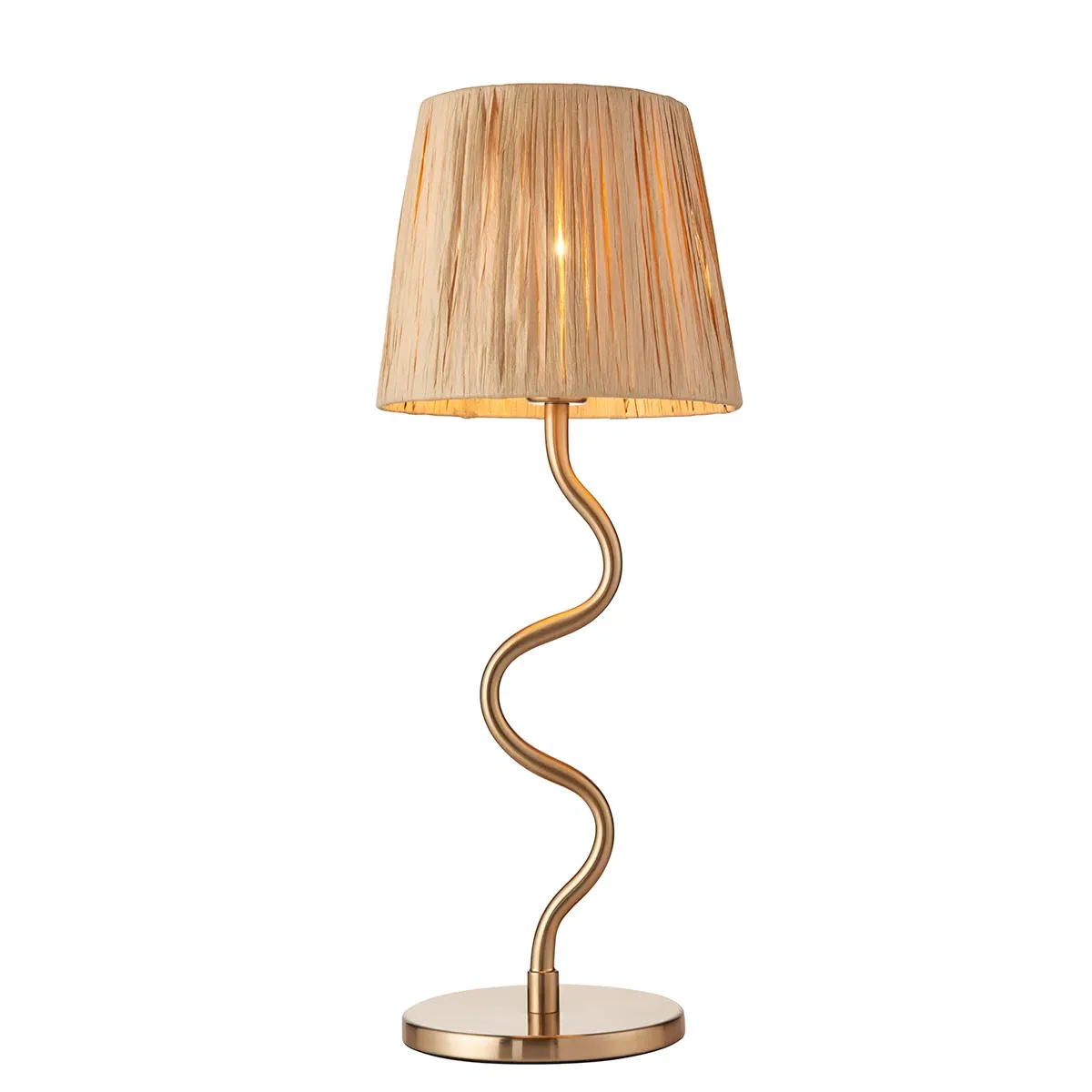 Wednesday Table - Brass, Raffia product