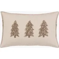 Winter Frost Christmas Tree Trio Cushion by Perch & Parrow, alternate view