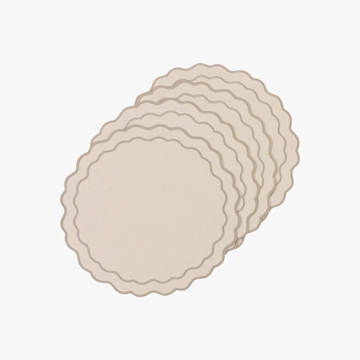 Winter Frost Scallop Placemats Set of 4 by Perch & Parrow