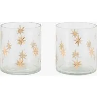 Winter Frost Snowflake Candle Holders Pack of 2 by Perch & Parrow, image 2