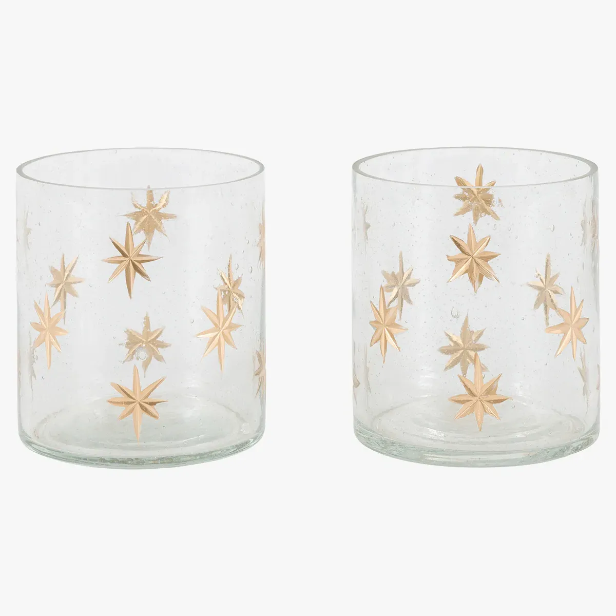 Winter Frost Snowflake Candle Holders Pack of 2 by Perch & Parrow