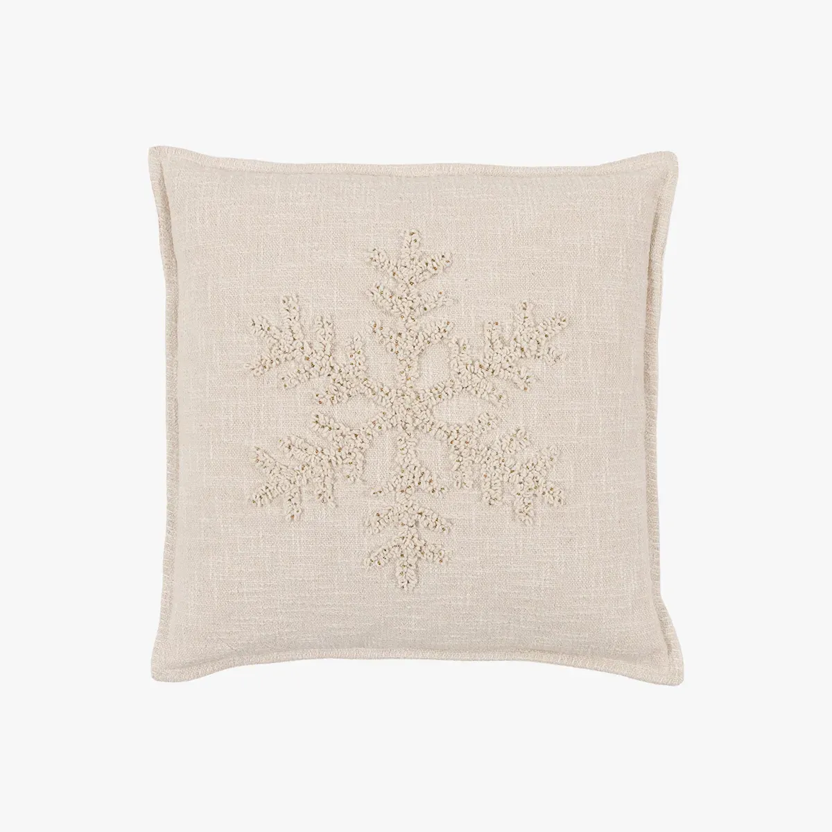 Winter Frost Snowflake Cushion by Perch & Parrow