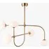 Yukon 5-Light Pendant Light - Brushed Aged Brass, Opal Glass by Perch & Parrow, image 3