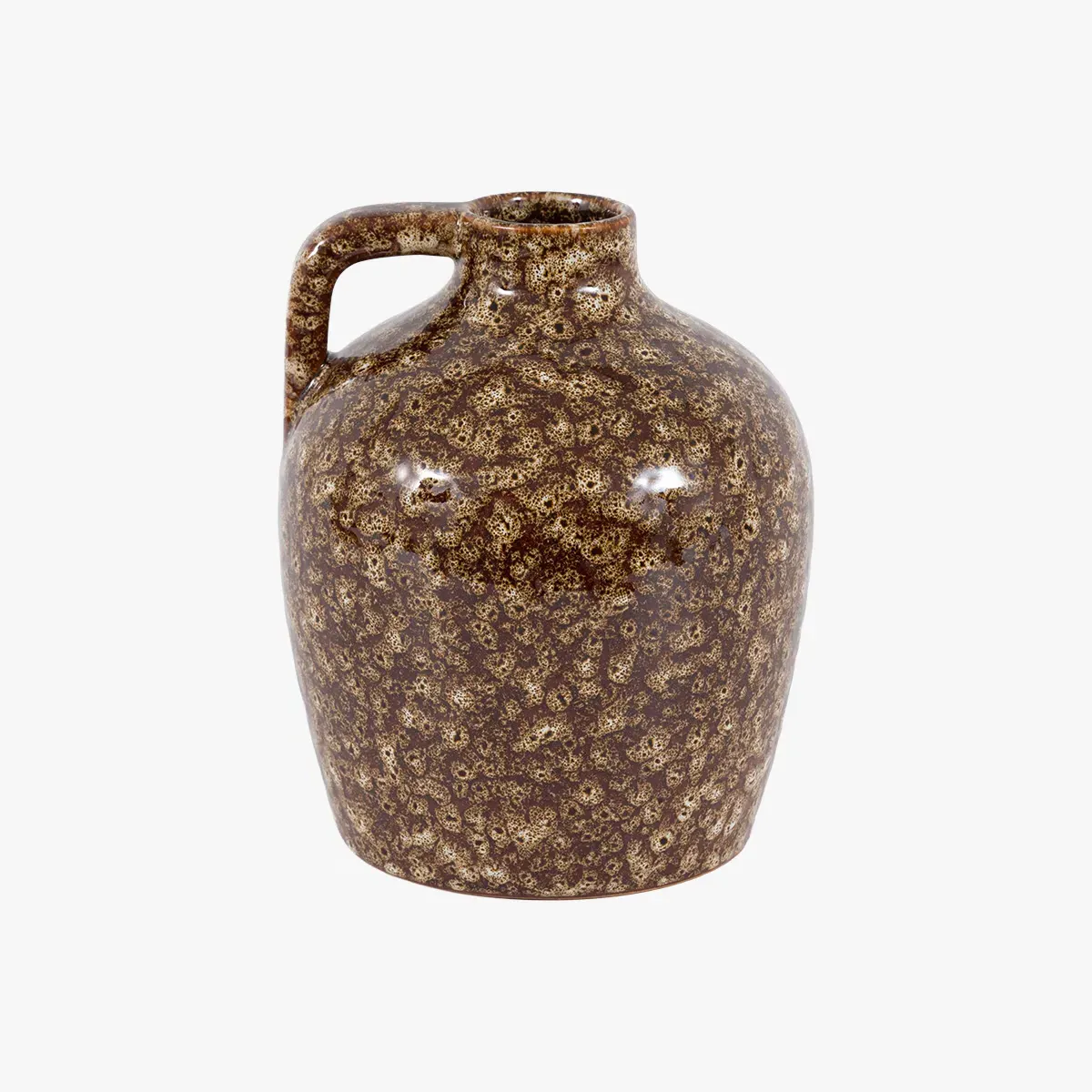 Zera Bottle Vase Reactive Glaze - Brown, Ceramic by Perch & Parrow