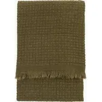 Zia Waffle Throw - Olive alternate view