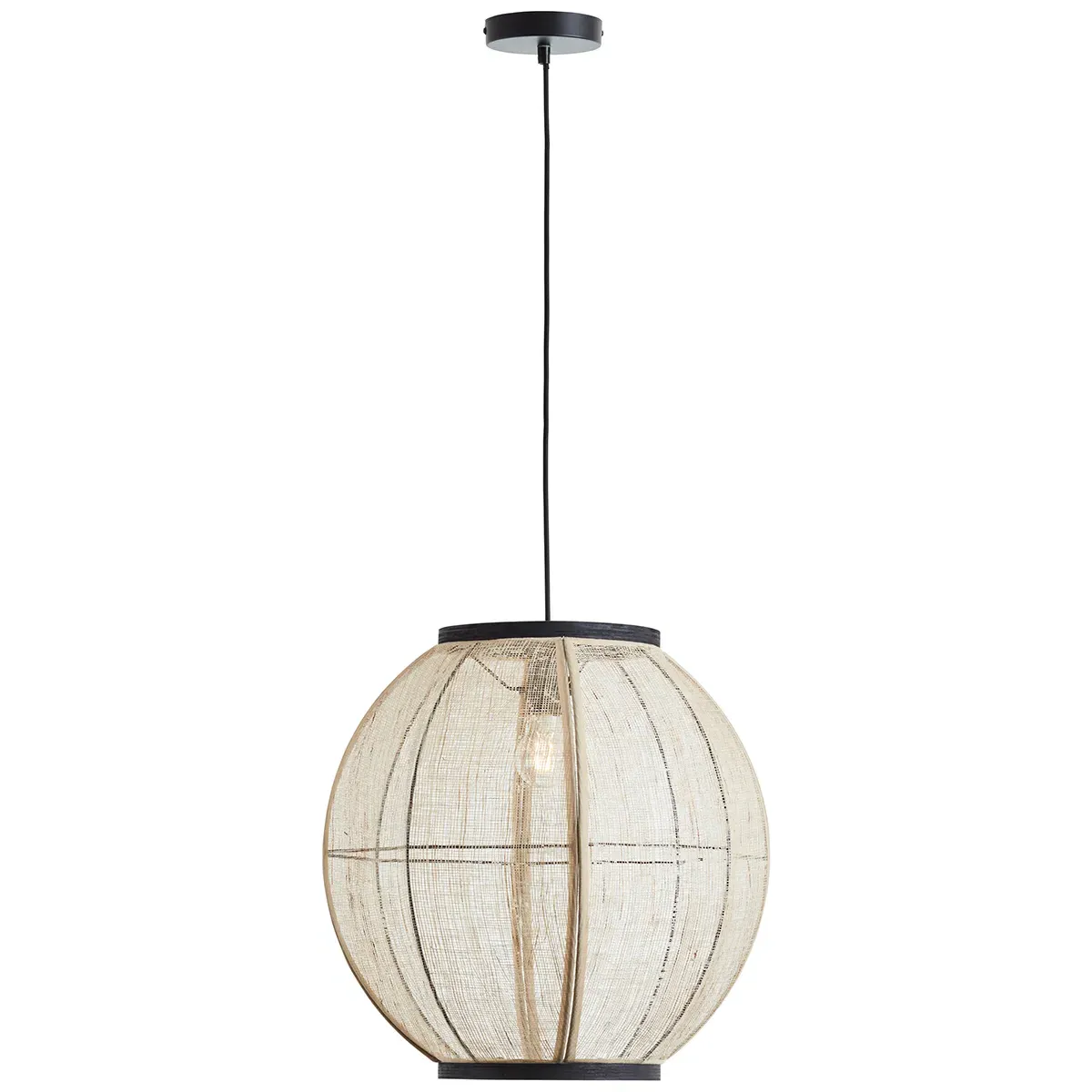 Zuni Round Pendant - Black, Plywood product