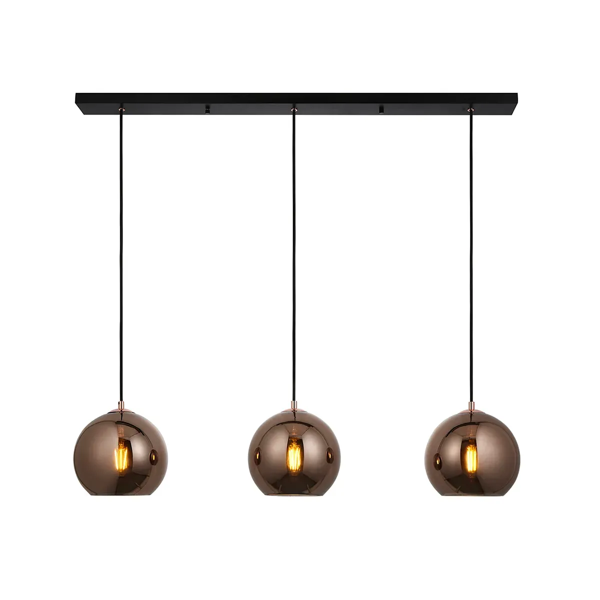 boaz-copper-mirrored-glass-three-light-pendant-in-matt-black image