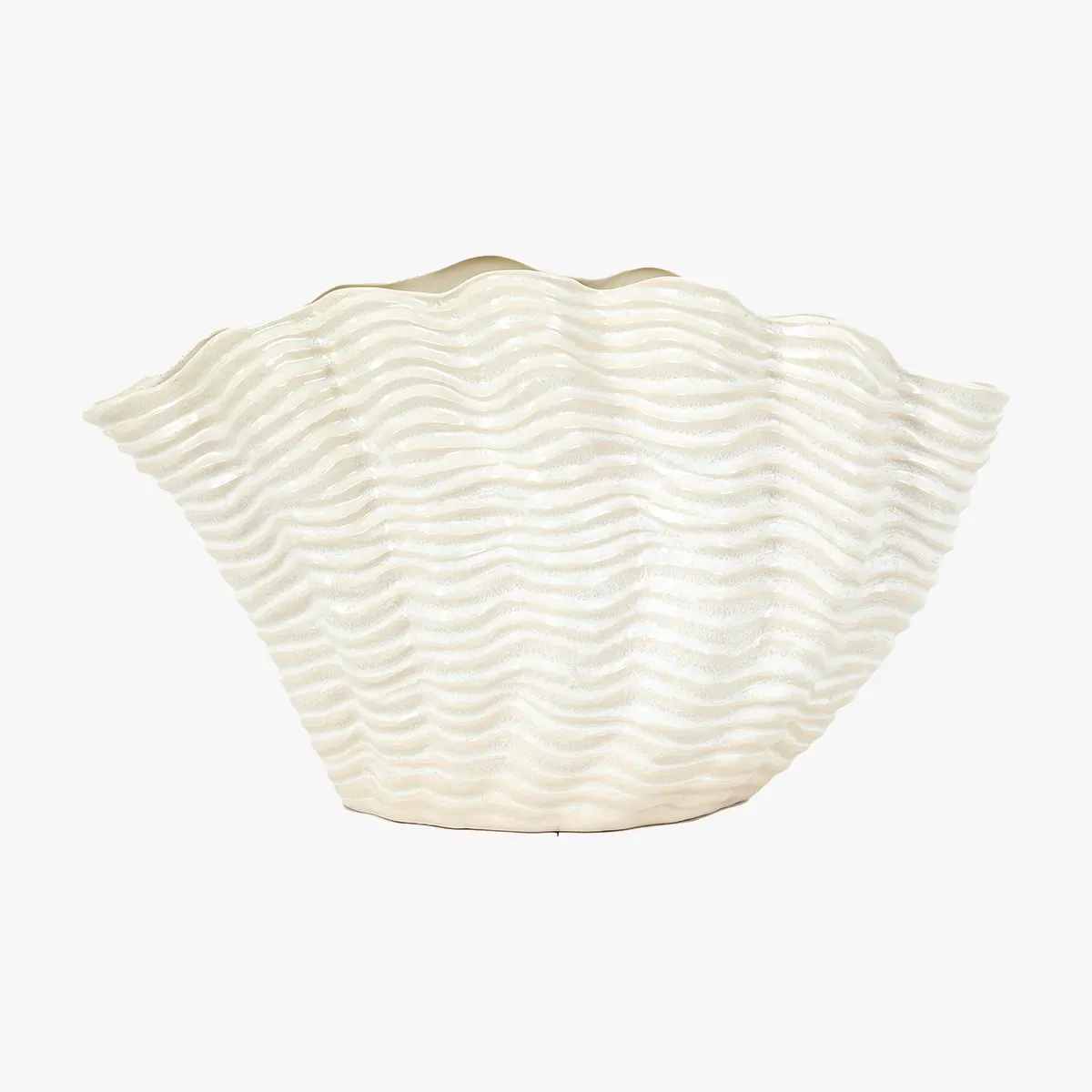 cockle-shell-vase-in-white-large image