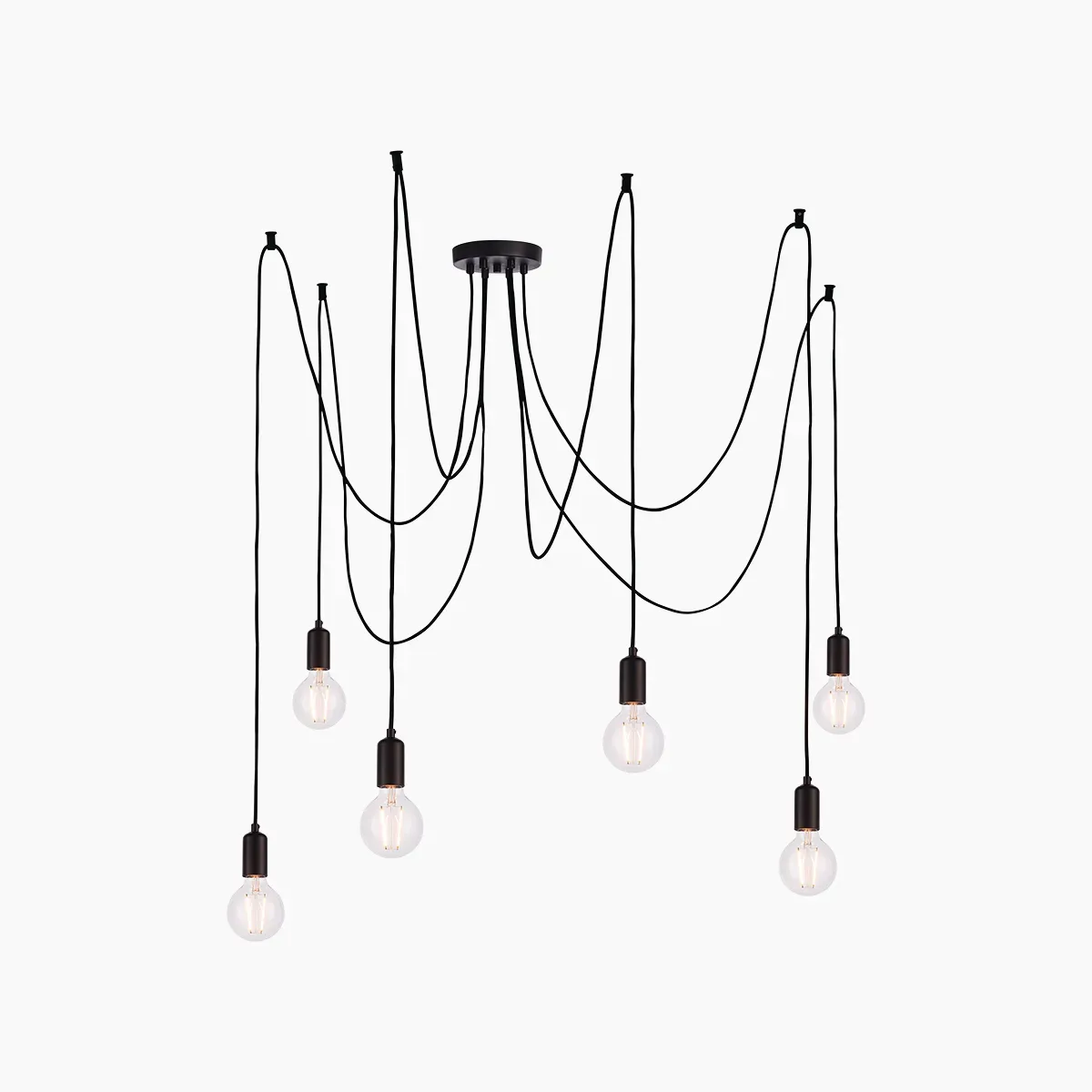 deo-6-light-mulit-pendant-in-matte-black image