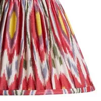 10 Inch Empire Lamp Shade Ikat Print - Red, Linen alternate view