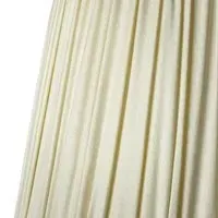 12 Inch Tall Tapered Lamp Shade - Stone, Pleated Taj Silk alternate view