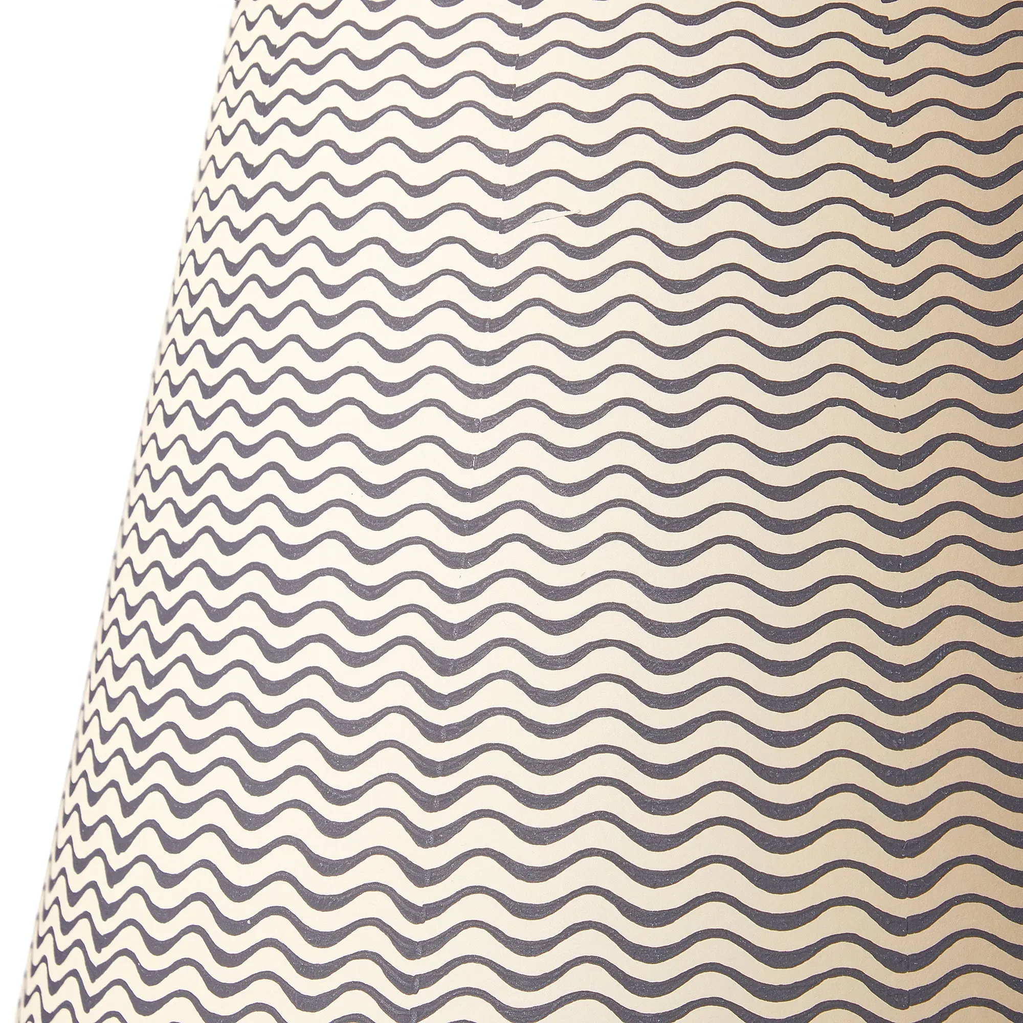 12cm Tall Tapered Lamp Shade Hand Painted - Black, Card product