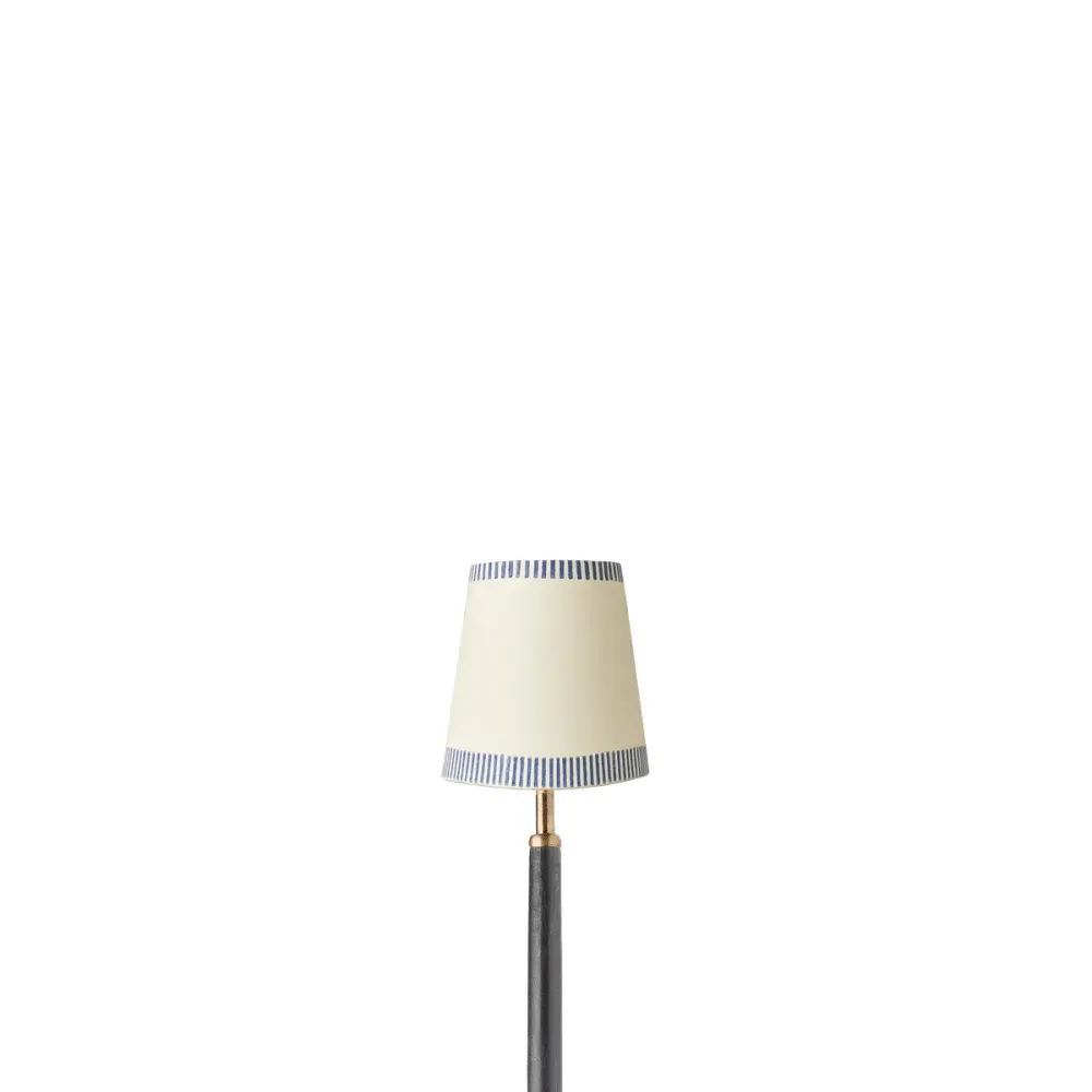 12cm Tapered Clip-On Lamp Shade Hand Painted - Blue, Card product
