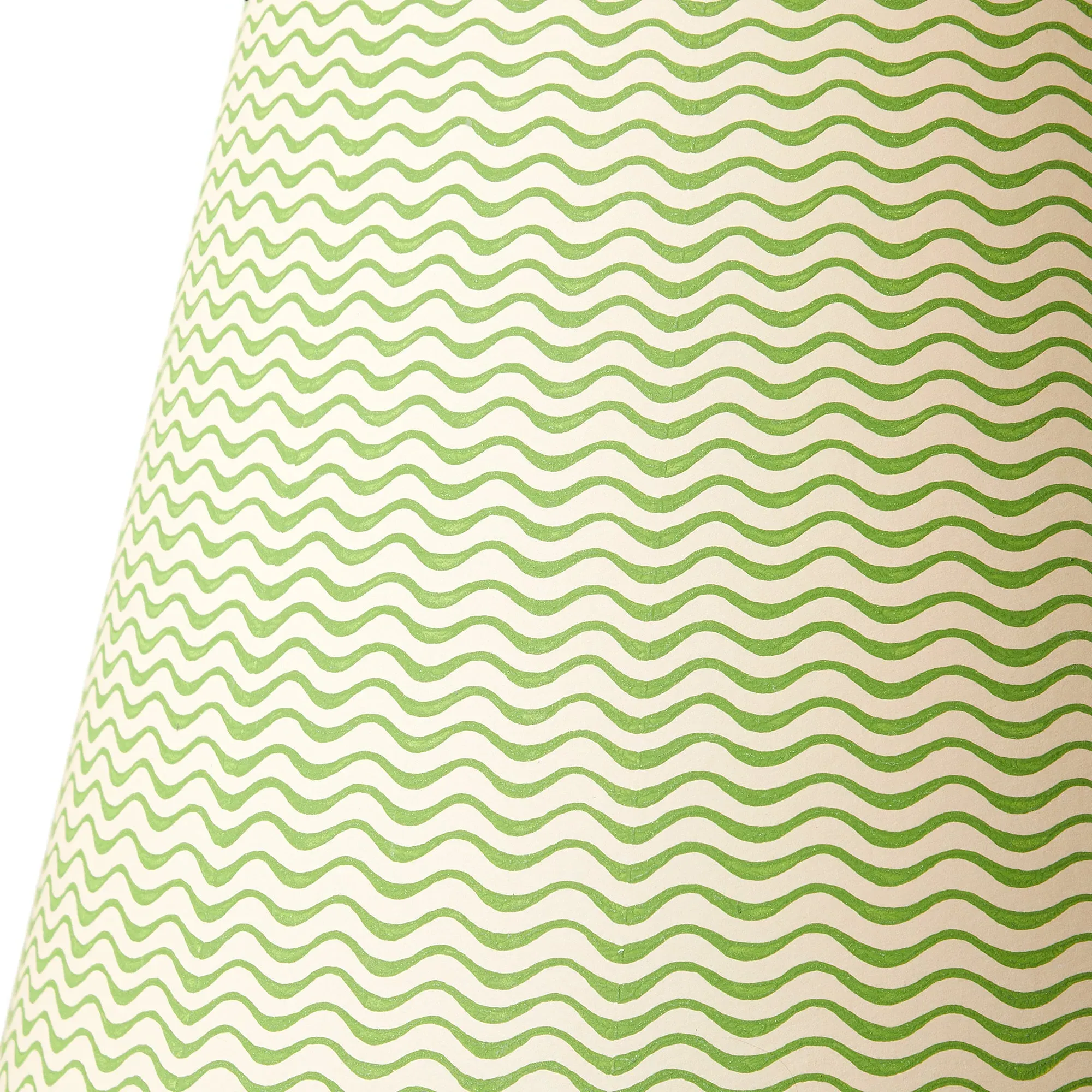 12cm Tapered Lamp Shade Hand Painted - Green, Card product