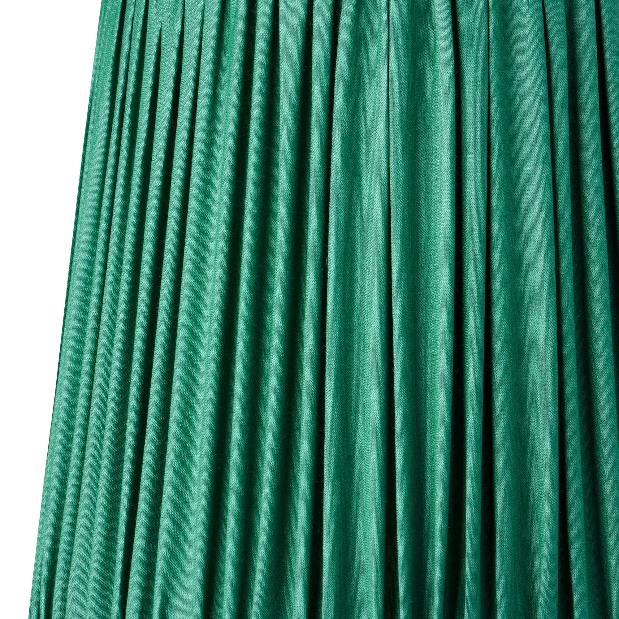 14cm Tall Tapered Gathered Lampshade - Green, Silk by Pooky