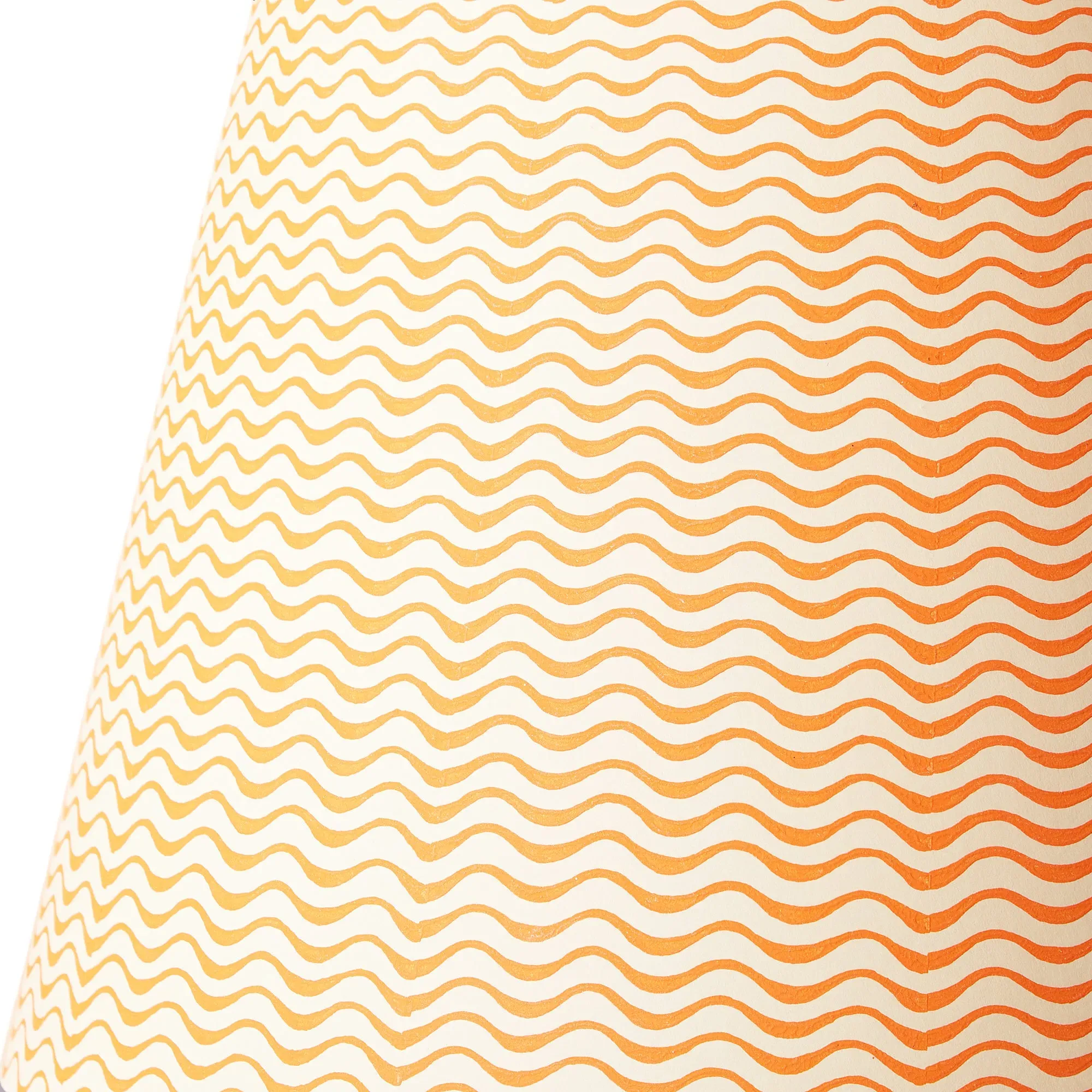 14cm Tapered Lamp Shade - Orange, Hand Painted Card product