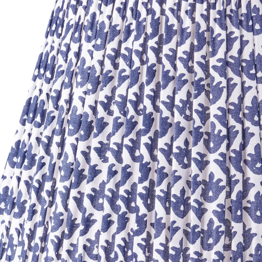 16cm Empire Gathered Lampshade - Blue, Cotton product