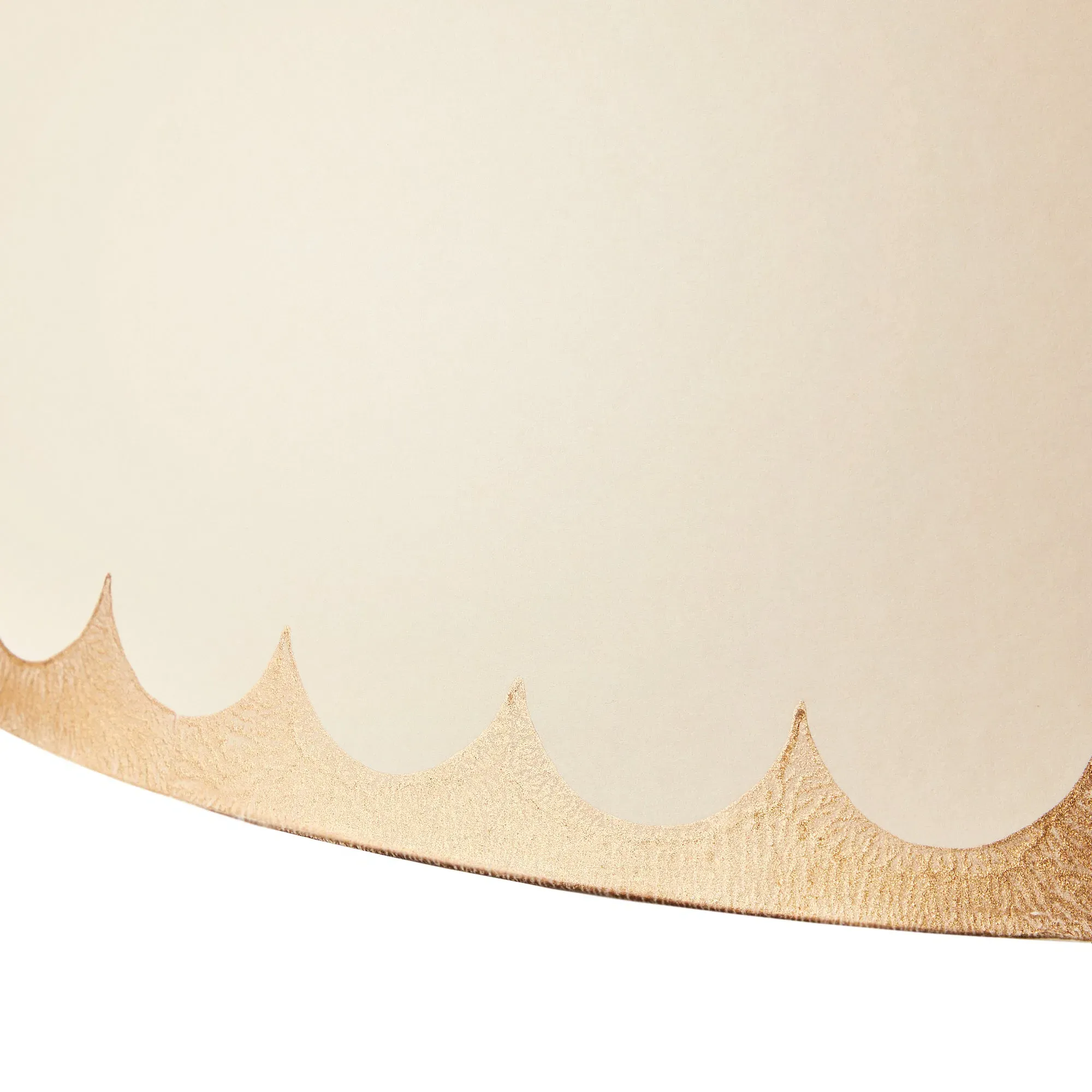 16cm Empire Lamp Shade Hand Painted Scallop - Gold, Card product