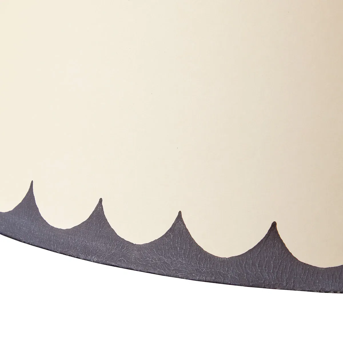 16cm Empire Lamp Shade Scalloped Edge - Black, Card product