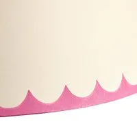20cm Empire Lamp Shade Hand Painted Scallop - Pink, Card by Pooky, image 2