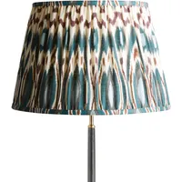 45cm Empire Ikat Lamp Shade - Teal Heraldic, Linen by Pooky, image 2