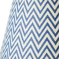 5.5 Inch Tall Tapered Clip-On Lamp Shade - Blue, Hand Painted Card alternate view