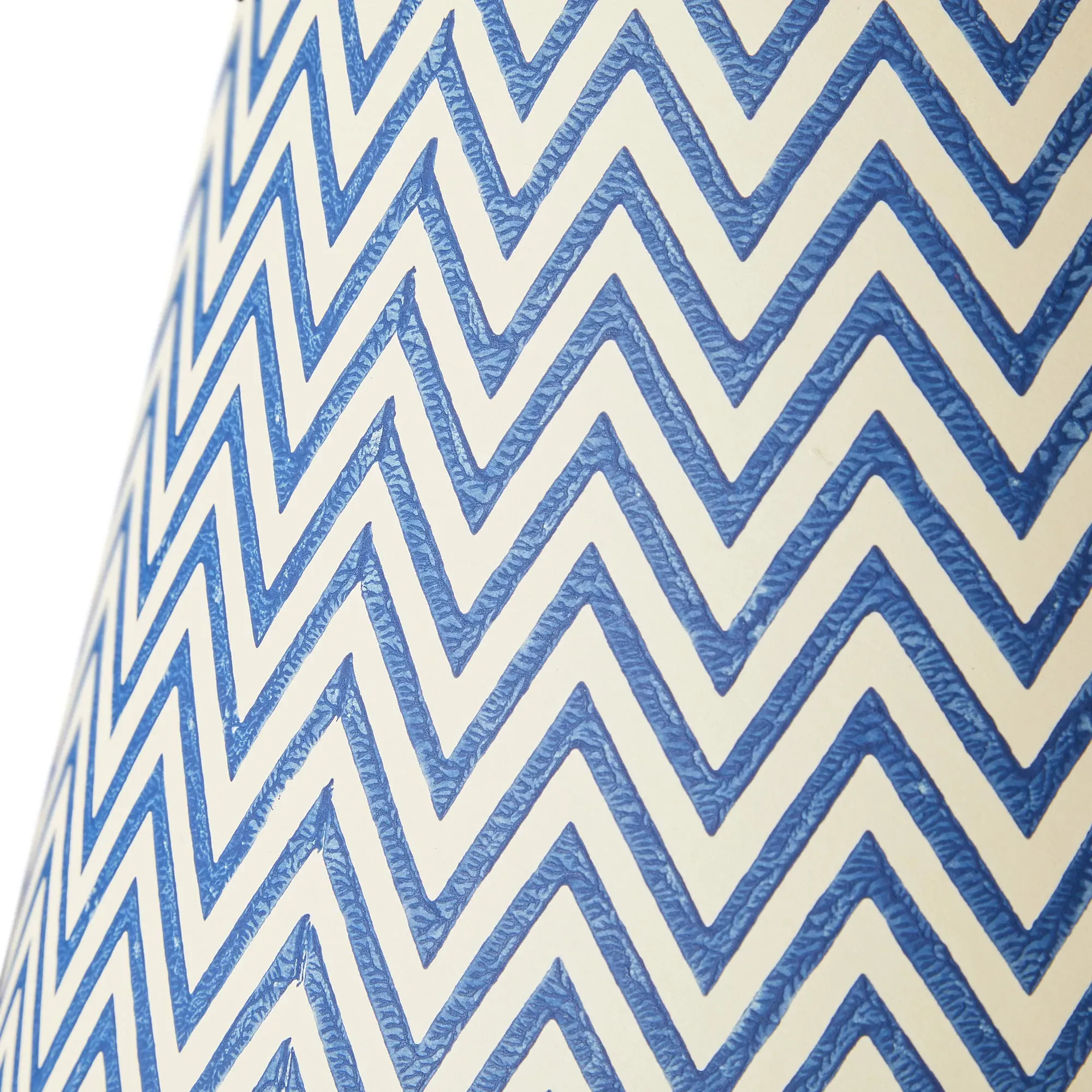 5.5 Inch Tall Tapered Clip-On Lamp Shade - Blue, Hand Painted Card product