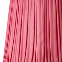 5.5 Inch Tapered Cordless Lamp Shade - Raspberry, Pleated Taj Silk alternate view