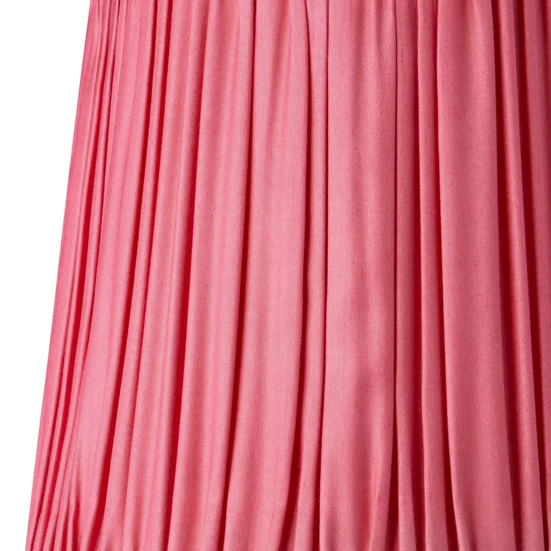 5.5 Inch Tapered Cordless Lamp Shade - Raspberry, Pleated Taj Silk product