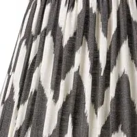 6 Inch Empire Shade for Cordless Lamps - Black, Ikat Printed Linen alternate view