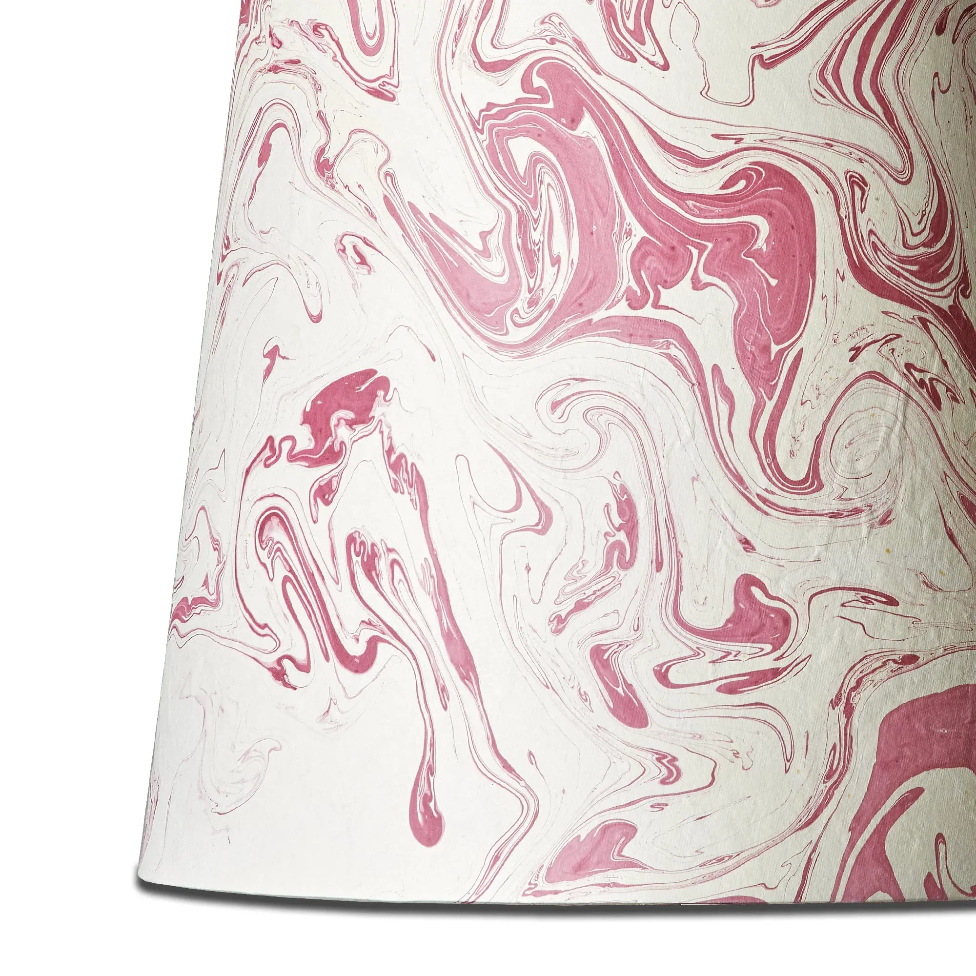 8 Inch Tapered Cordless Lamp Shade - Pink, Marbled Paper product