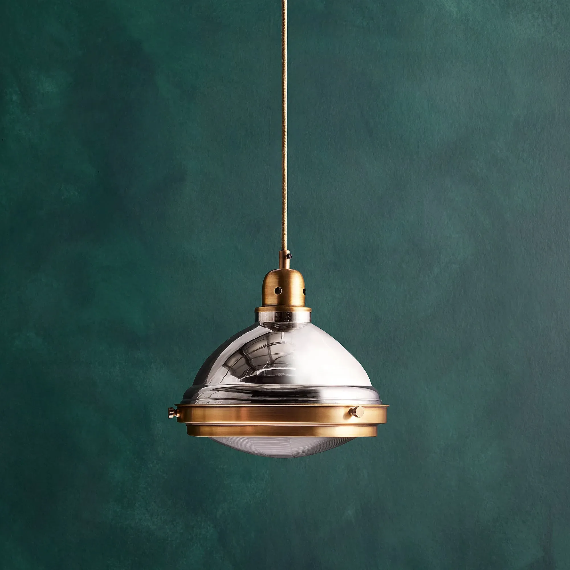 Alvis Pendant Light - Antique Brass, Chrome product