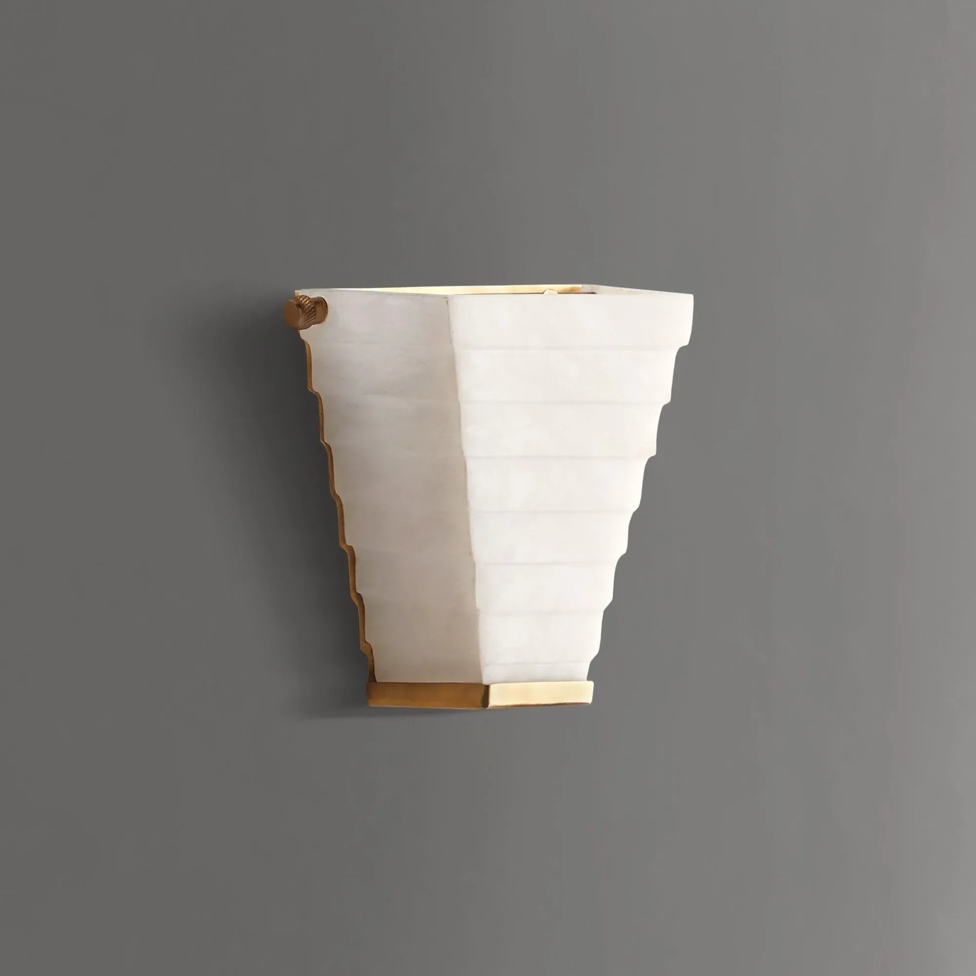 Aristotle Wall Light - Antique Brass, Alabaster product
