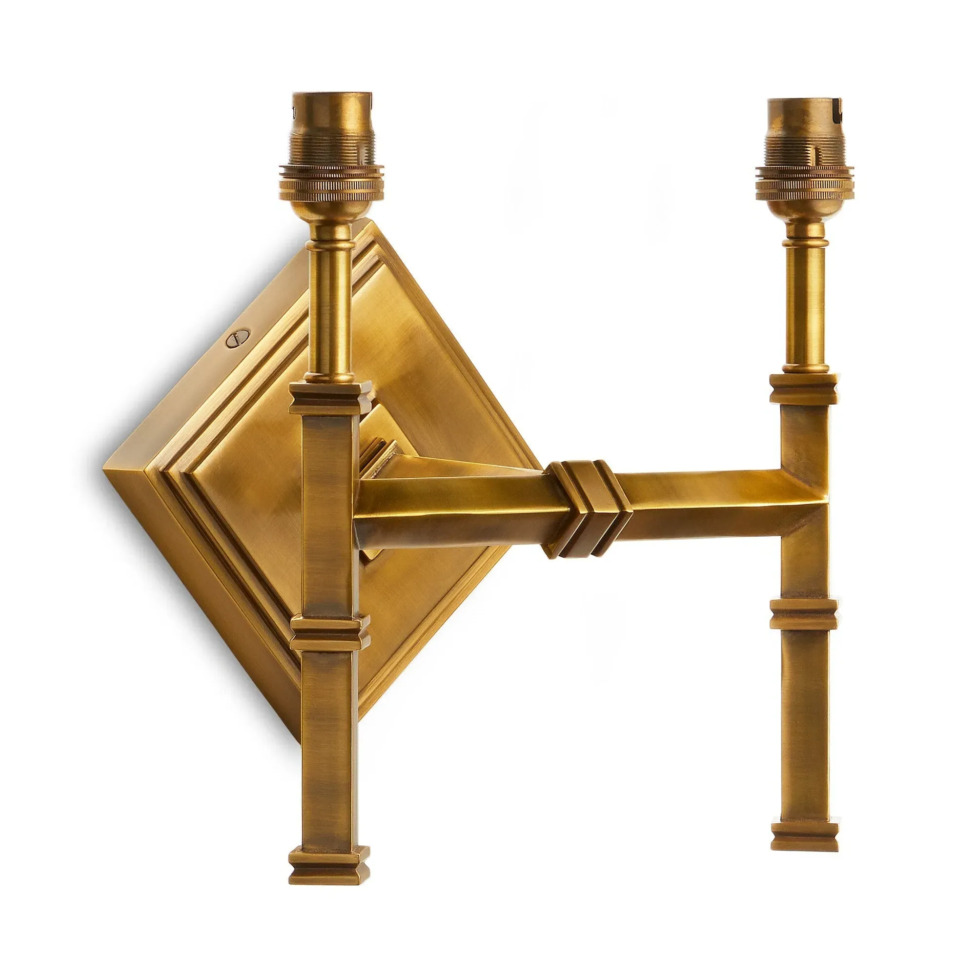 Astor Double Wall Fitting - Antique Brass product