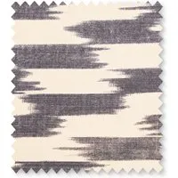 Atlas Fabric Swatch - Black, Ikat Weave by Pooky, alternate view