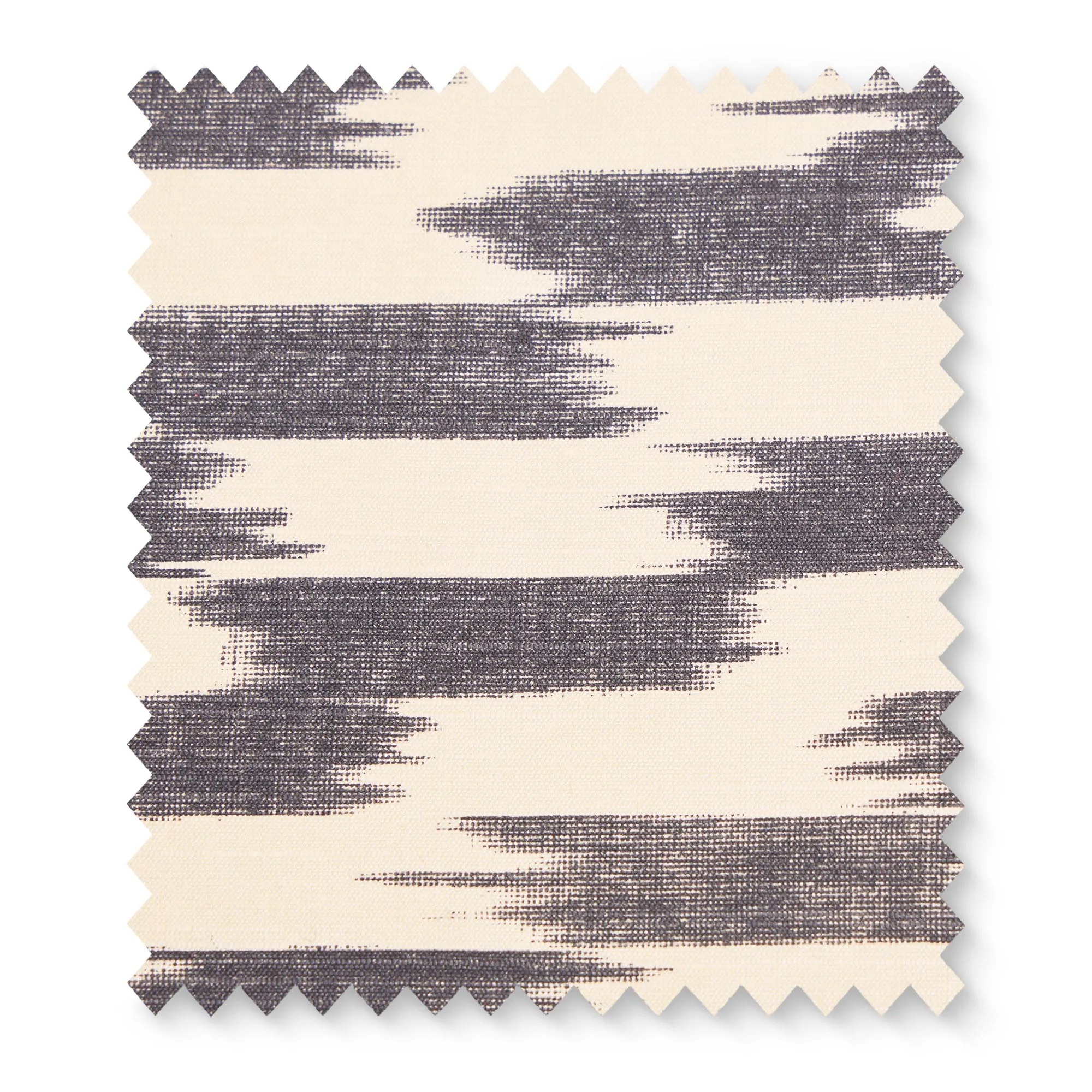Atlas Fabric Swatch - Black, Ikat Weave by Pooky