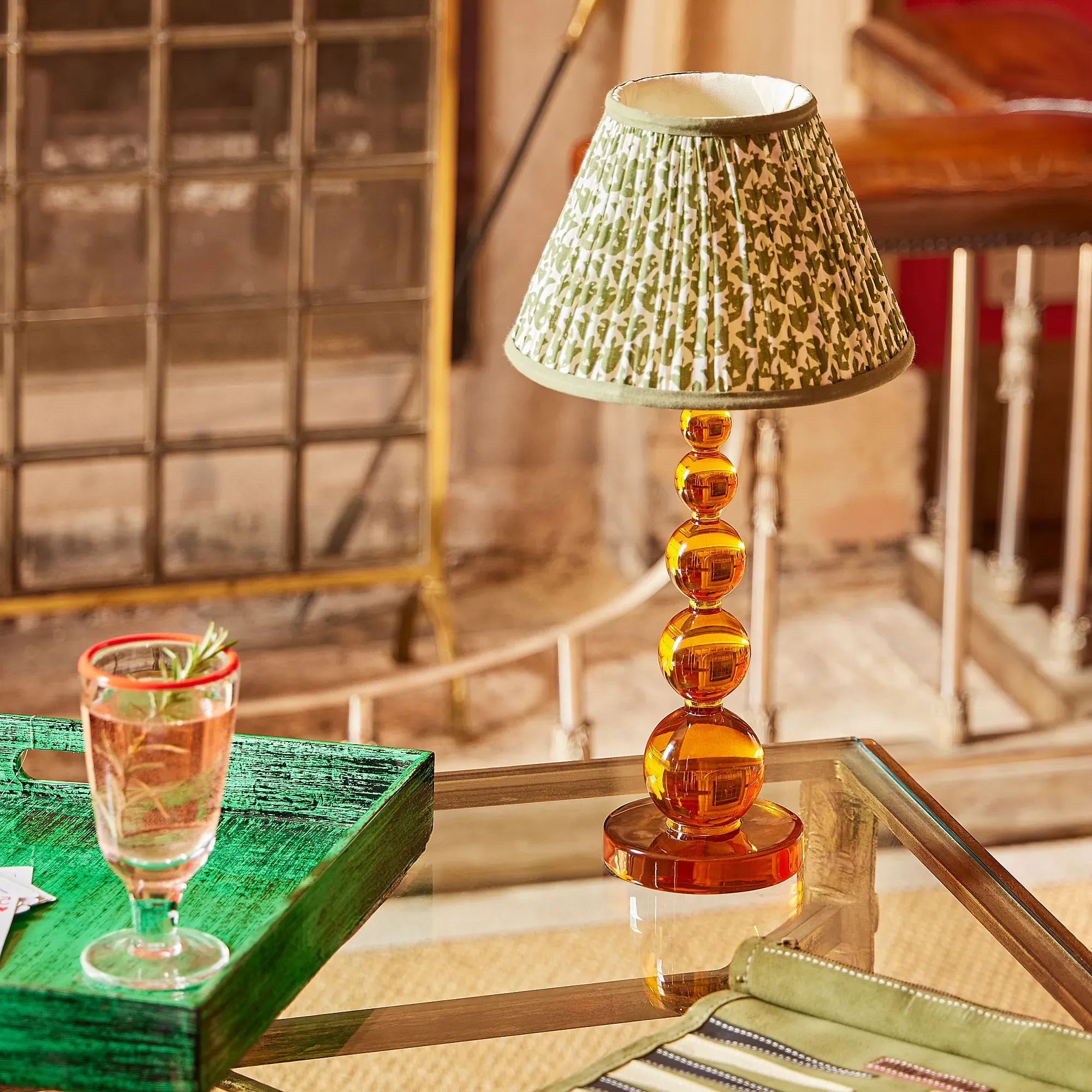 Aurora Tiny Rechargeable Table Lamp - Orange, Resin product