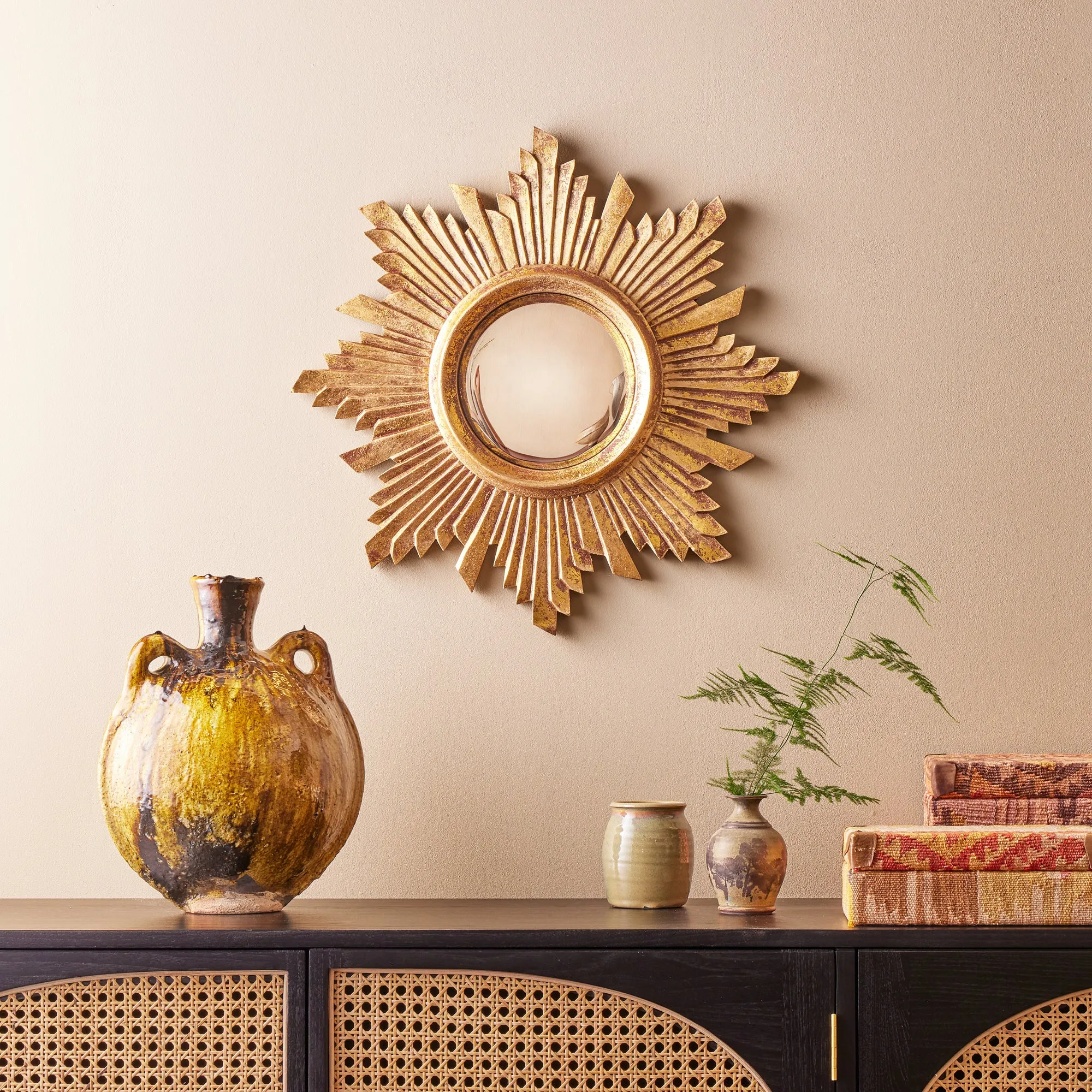Ava Starburst Mirror - Distressed Gold product