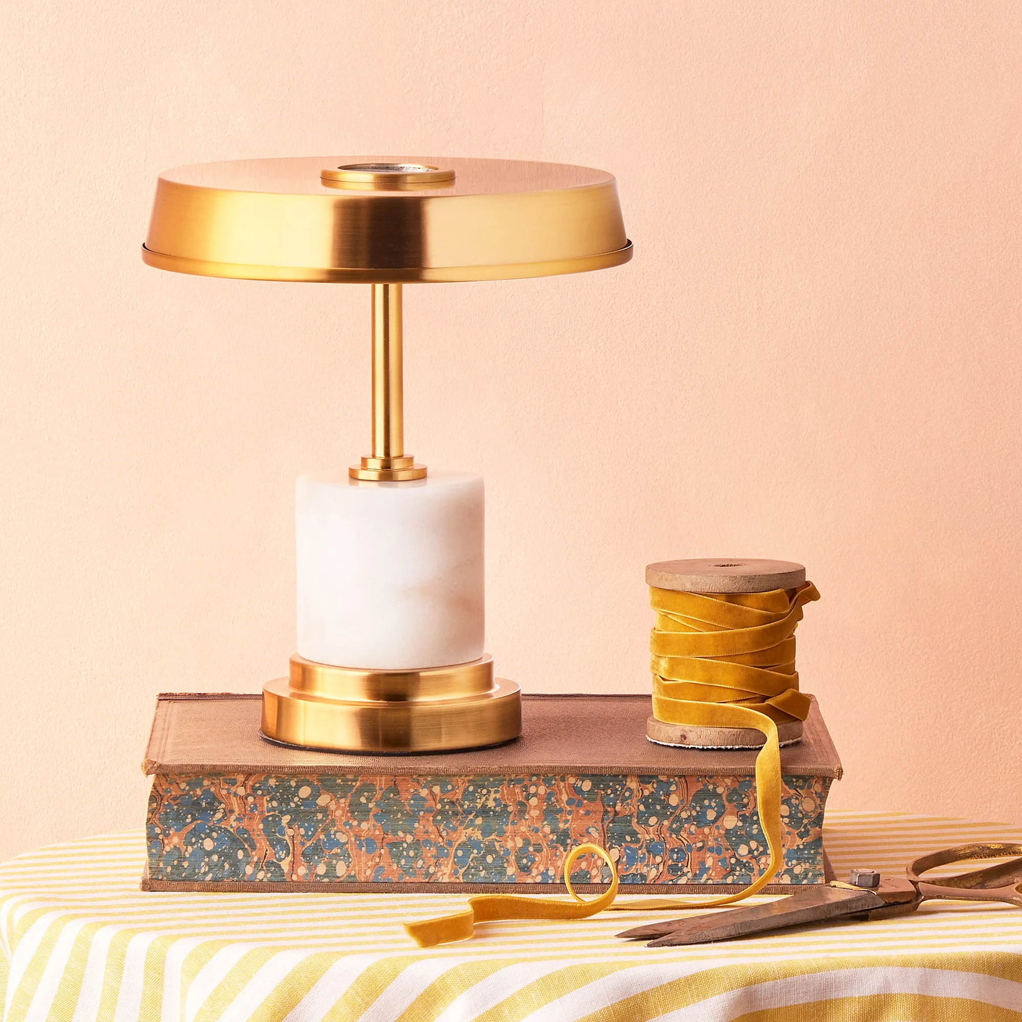 Avalar Rechargeable Table Lamp - White, Marble product