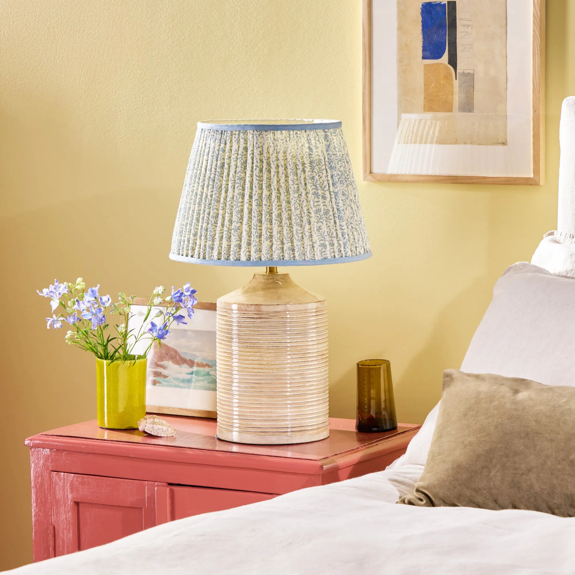 Averie Small Cylindrical Table Lamp Base - Natural Whitewash product