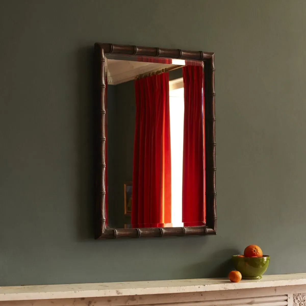 Baloo Wall Mirror - Black, Wood product