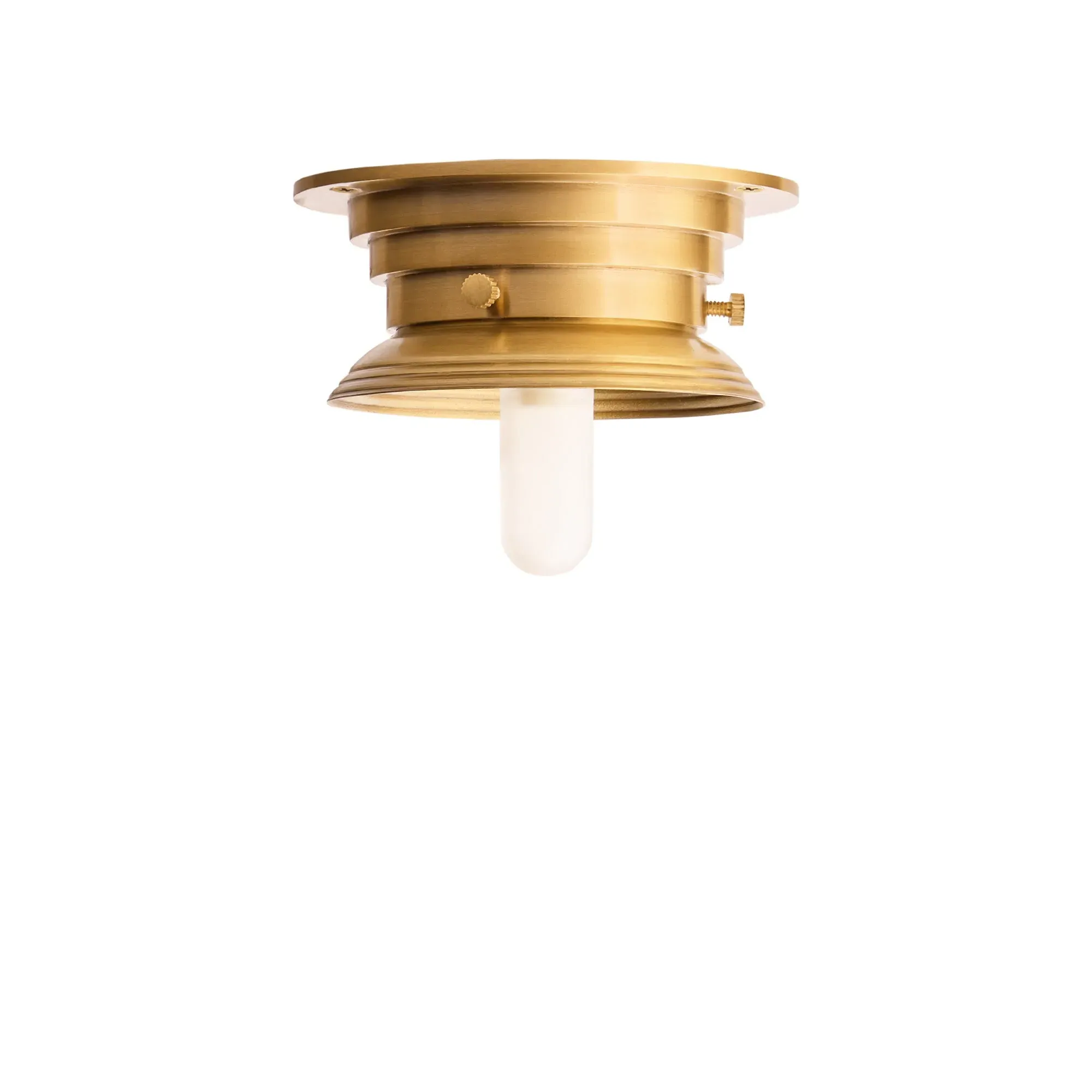 Barrow Small IP44 Flush Ceiling Light - Antique Brass product